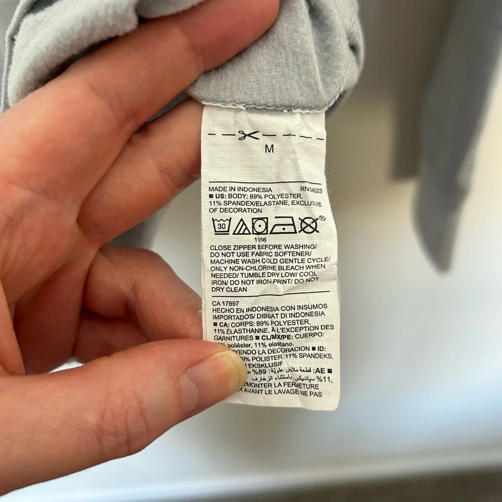 Old Navy Active Go Dry‎ Full Zip Light Gray Jacket Size Medium